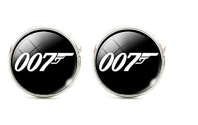 £4.99 • Buy 925 Silver Plated James Bond 007 Cufflinks Quality Round Cuff Links UK Seller O