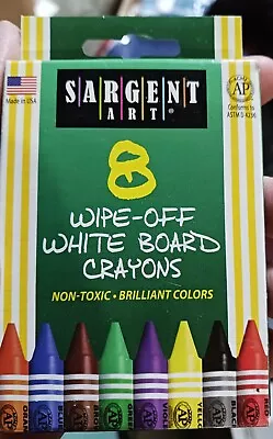 Lot Of 6 Packs Of SARGENT White Board Crayons 8 Colors USA MADE  • $12