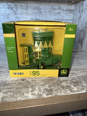 $90 • Buy 1/64th John Deere 1958 95 Combine With Corn And Grain Head Ertl Die Cast