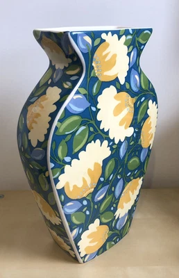 £30 • Buy Large Vase Kim Parker Spode 2006 Chicory Hymn Silhouette Floral Designer Unusual