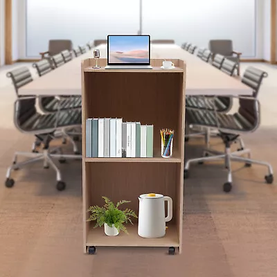 $150.09 • Buy Portable Presentation Podium, Wood Pulpits Lectern Desk With Spacious Shelves
