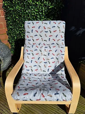 Ikea Poang Kids Chair Cover Slipcover Replacement Cover Cushion Washable • £22
