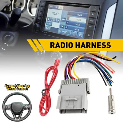 Stereo Radio Install Wire Harness + Antenna Adapter For Buick Chevy GMC Pontiac • $5.49