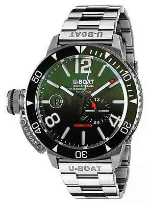 U-Boat Sommerso Automatic Steel Green And Black Dial Divers Mens Watch 9520/MT • $1979