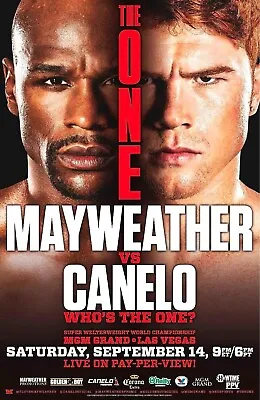 Floyd Money Mayweather VS Canelo Alvarez Fight Boxing Battle POSTER PRINT 11x17 • $14.99