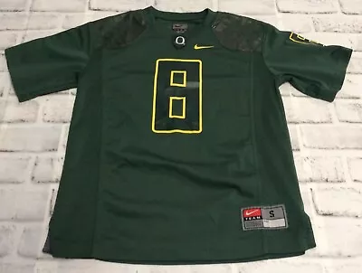 Oregon Ducks Youth Kids Green Wing Shoulder #8 Football Jersey Marcus Mariota S • $31.49