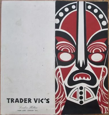 $650 • Buy Restaurant Menu 1960s London, Trader Vic's, Tiki Bar