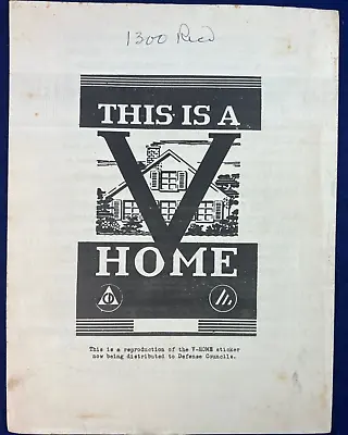 Vintage WWII Civil Defense Radio Script Program V Home Home Front Lot WW2 Book • $29