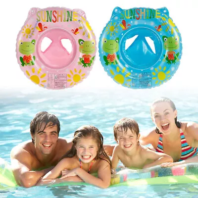 Baby Swimming Ring With Float Seat And Double Handles Cushion Waist Float GrBuA • £8.89