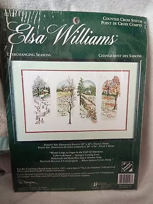 NEW Elsa Williams Counted Cross Stitch Kit #02123  Everchanging Seasons  20 X 12 • $25