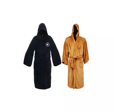 2024 Men Bathrobe Jedi Sith Hooded Bathrobe Cloak Star War Soft Dressing Gown HD • £17.88