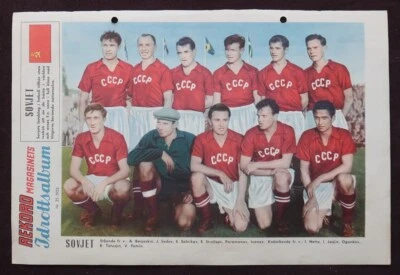 $3.25 • Buy 1955 #35 Swedish Rekordmagasinet Team Photo Russia - CCCP ; Lev Yashin ....