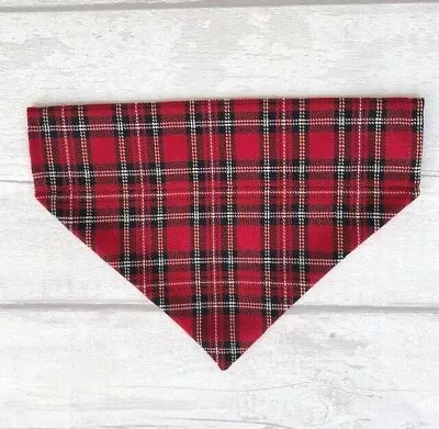 Handmade Dog Bandana Slide On Collar Scarf Neckerchief Sizes: S-XL Gift Present • £4.49