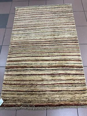 Handmade Afghan Gabbeh Rug Pure Wool Contemporary Design • £144.99