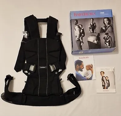 BabyBjorn Baby Carrier One Black Cotton Mix In Very Good Condition • £59.99