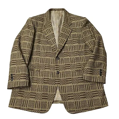 Vintage 60s 70s Funky Blazer Tuxedo Jacket Suit Sports Coat Disco Size Medium • $59.99