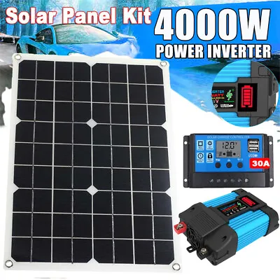 $199.24 • Buy 4000W Solar Panel Complete Kit Power Generator 60A 110/220V Home Grid System New