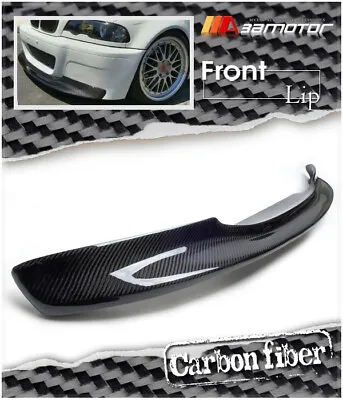  Carbon Fibre CSL Style Front Bumper Lip Spoiler Fits 2001-2006 BMW E46 M3 • $353.20