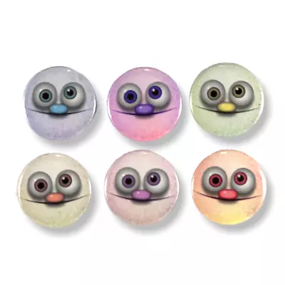 Set Of 6 Silly Face 1 Inch Magnets For Fridge Kitchen Whiteboard Gift Googly Eye • $8.65