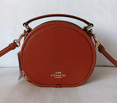 NWT Coach CO987 Canteen Crossbody Pebble Leather ~ Sunset • $262.94