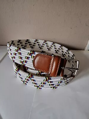 £45 • Buy Anderson’s Belt Stretch Weaved Leather Textile Plaited ~ Mens - NWT 36UK - 90EU