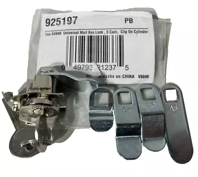 6 PACK Universal Mailbox Mail Box Lock 5 Cam Clip On Cylinder  925197  S4946 • $39.99