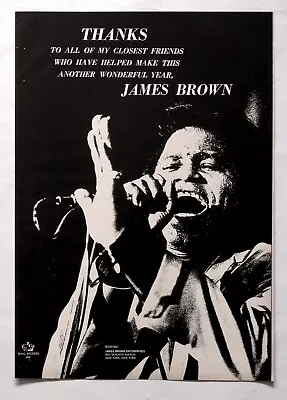 Rare! JAMES BROWN Orig. 1968 Vintage 10x14-inch TWO Poster-ad • $17.01