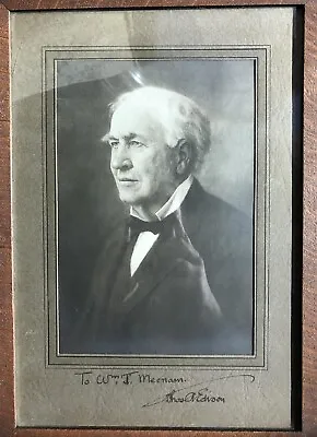 Thomas Edison-RARE 10X14 Vintage Signed Framed Photograph • $3200