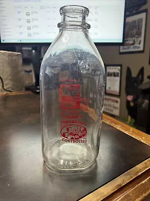 $9.99 • Buy Vintage Glass Farm Dairy Pet Milk Half Gallon Btl
