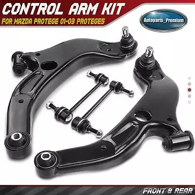 4x Front Lower Control Arm & Rear Sway Bar Link For Mazda Protege 01-03 Protege5 • $80.99