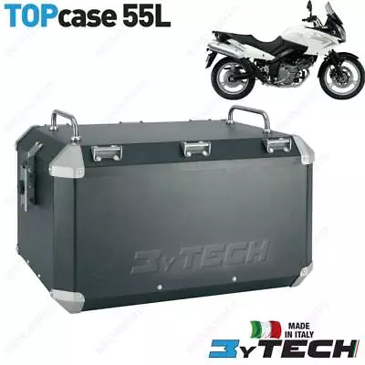 Black Aluminium Top Case MYTECH 55 Lt For Suzuki 650 DL V Strom 2004-2011 • $528.95