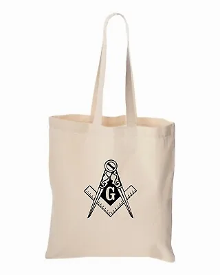 Masonic Compass Tote Bag. Great For Beach Totes & Grocery Shopping • $12.49