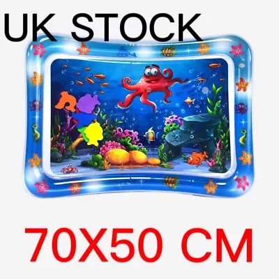 Baby Inflatable Water Play Mat Kid Sensory Toys Tummy Time Pads 70*50cm UK • £5.89