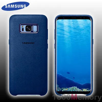 $59 • Buy GENUINE Samsung Galaxy S8+ SM-G955 Alcantara Back Cover Case Suede-Like Blue