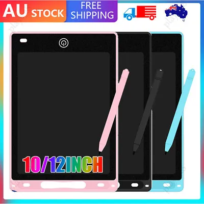 $11.78 • Buy 10/12 Inch Kids LCD Writing Tablet Drawing Board Colorful Doodle Handwriting Pad