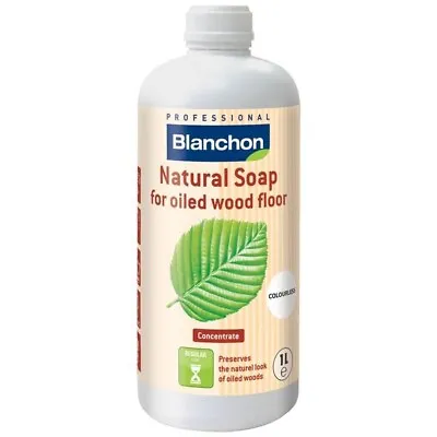 Blanchon Natural Soap For Oiled Wooden Floors Cleaner - 1L/5L - Colourless/White • £26.96