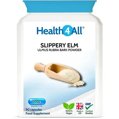 Slippery Elm 300mg Capsules | ACID REFLUX & STOMACH ULCERS SUPPORT • £14.99