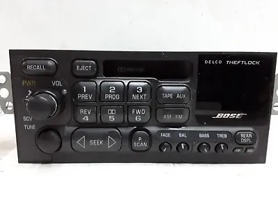 98 99 00 01 02 Envoy Trailblazer S10 AM FM Cassette Radio Receiver Bose 09368035 • $112.49