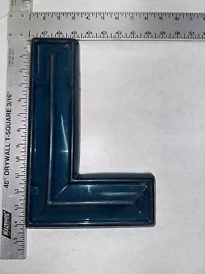 *Rare* Blue Vintage Movie Marquee Theater Letter Graphic Sign 12  “ L “ • $25