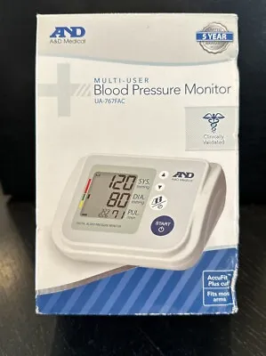 A&D Medical Blood Pressure Monitor Multi User UA-767FAC  AccuFit Plus Cuff NIB • $21.50