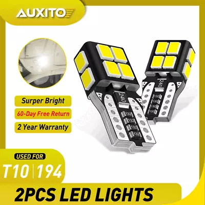 2X White Bulbs Canbus LED T10 SMD Car Side Wedge Parker Light Globe 168 194 W5W • $10.31