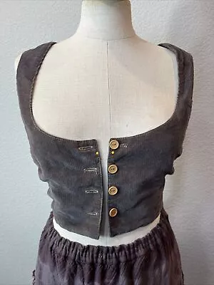 Something Rotten 31” Gray Corduroy Vest Renaissance Medieval R &J Les Miserables • $49