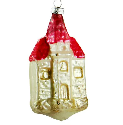 Vintage German Figural Christmas Ornament Church Chapel House Mercury Glass • $29.79