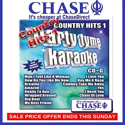 Country Hits 1  - Party Tyme Karaoke Cd Cdg Cd+g Disc Backing Tracks Songs  • £4.91
