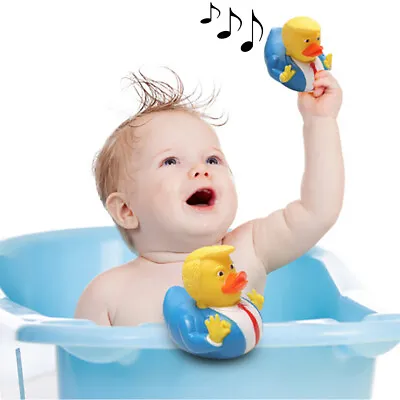 $11.99 • Buy 1pc Donald Trump Duck Rubber PVC Duck Bath Squeaky Baby Kids Animals Floats C-o-