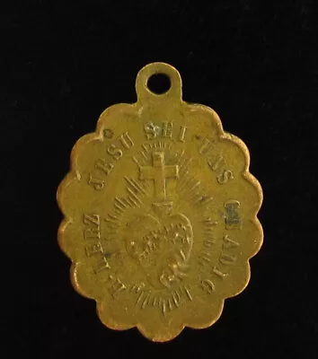 Vintage Sacred Heart Of Jesus Medal Religious Holy Catholic German Language • $18.39