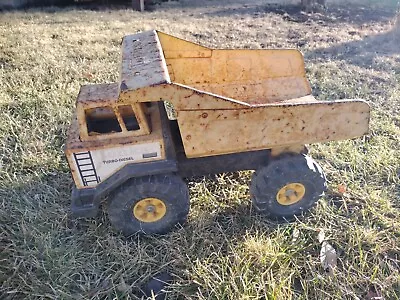 Vintage Tonka Turbo Diesel Dump Truck Yellow XMB-975 Tires Pressed Steel Metal • $30