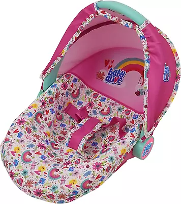 Baby Alive: Deluxe Doll Car Seat - Pink & Rainbow - 3-In-1 Fits Dolls Up To 18  • $30.84