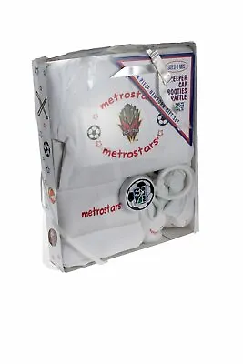 MLS Soccer Newborn Baby New York/New Jersey Metrostars Vintage Boxed Gift Set • $9.99