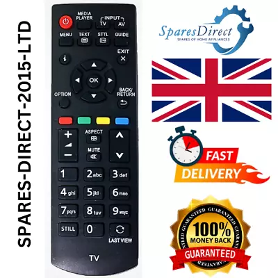 New Replacement Tv Remote Control For Panasonic N2QAYB000816 / N2QAYB000815 • £7.85